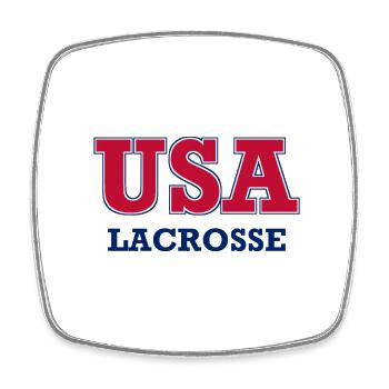 USA Lacrosse - National Colors - United States - Viereckiger Kühlschrankmagnet - Weiß - Vorne