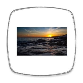 sunset - Square fridge magnet - white - Front
