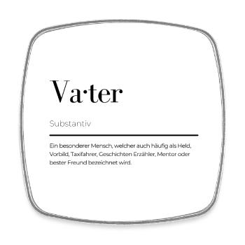 Vater Duden Spruch - Viereckiger Kühlschrankmagnet - Weiß - Vorne