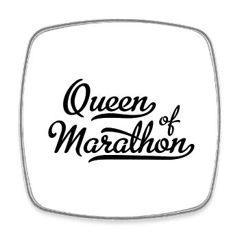 Marathon Women - Square fridge magnet - white - Front