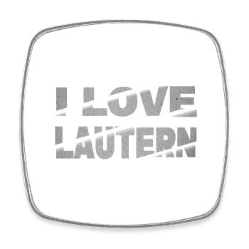 Kaiserslautern Lautern Germany Font I Love - Square fridge magnet - white - Front