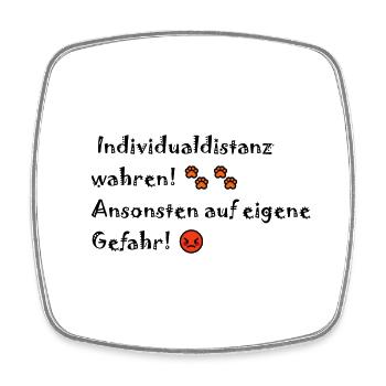 kommt mir nicht zu n ahe - Viereckiger Kühlschrankmagnet - Weiß - Vorne