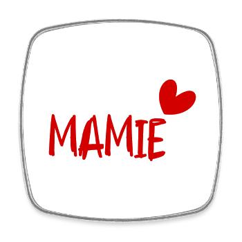 MAMIE. FÊTE DES MÈRES. BONNE FÊTE MAMIE. JE T'AIME - Magnet carré - blanc - Devant