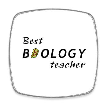 Best Biology Teacher - Square fridge magnet - white - Front
