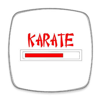 chargement de karaté - Magnet carré - blanc - Devant