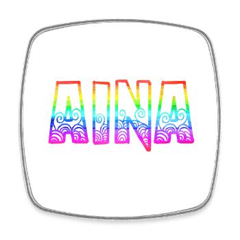 aina rs arc-en-ciel - Magnet carré - blanc - Devant
