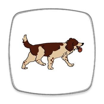 English Springer Spaniel - Viereckiger Kühlschrankmagnet - Weiß - Vorne