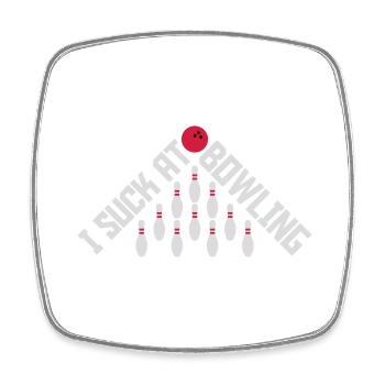 Je suis nul au bowling - Magnet carré - blanc - Devant