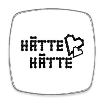 Hätte hätte Fahrrad Kette 23 - Viereckiger Kühlschrankmagnet - Weiß - Vorne