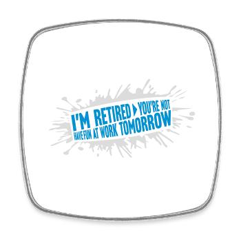 have fun at work - Square fridge magnet - white - Front
