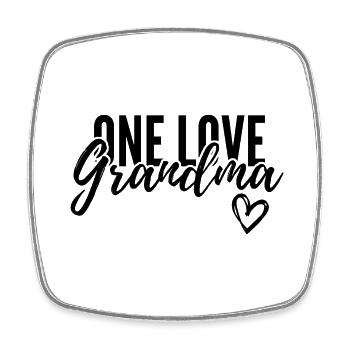ON AIME GRAND-MÈRE. CADEAU DE GRAND-MÈRE. - Magnet carré - blanc - Devant