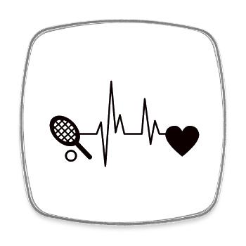 Tennis Tennis players Tennis club Rackets - Square fridge magnet - white - Front