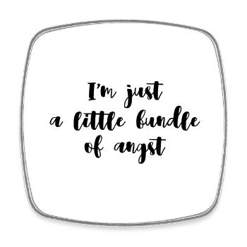 Little bundle of angst | Cadeau pour les nerveux - Magnet carré - blanc - Devant