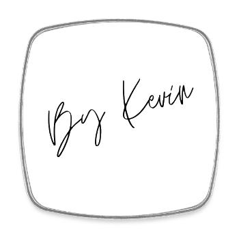 By Kevin Noir - Magnet carré - blanc - Devant