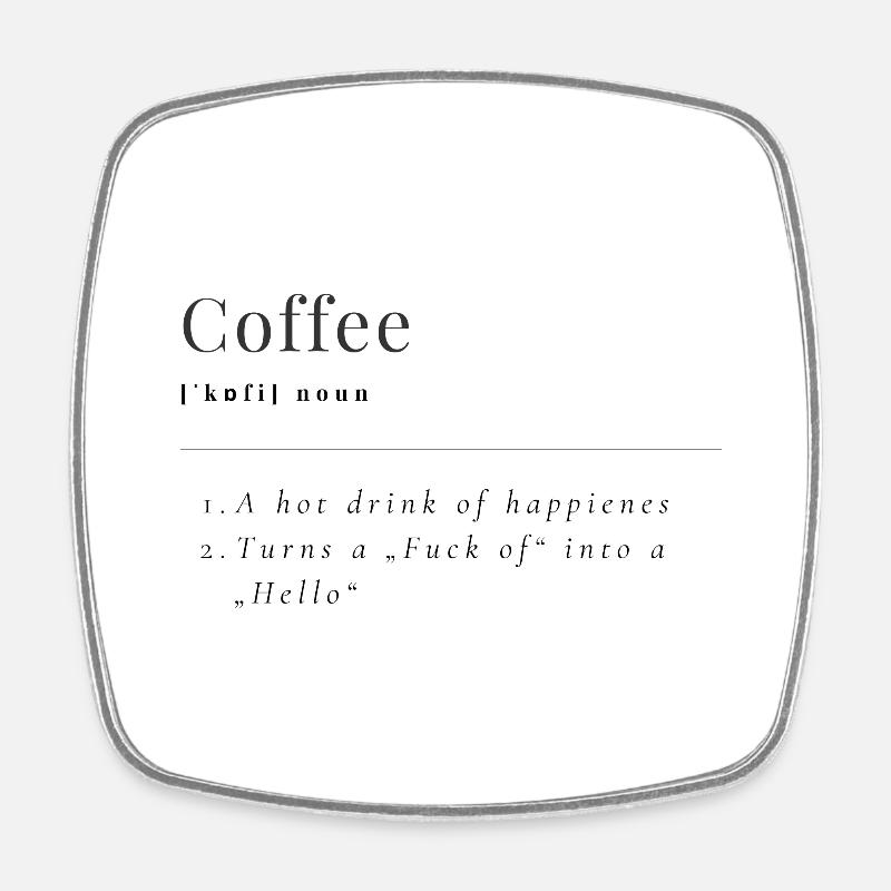 Coffee Definition - Square fridge magnet - white