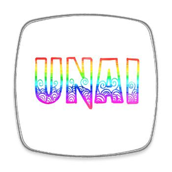 unai rs regenbogen - Viereckiger Kühlschrankmagnet - Weiß - Vorne