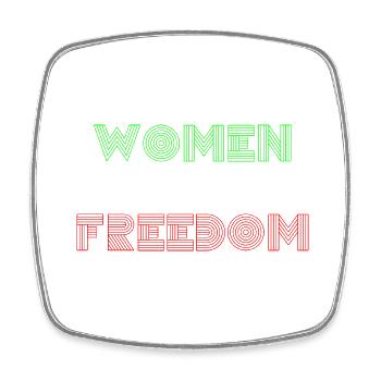 Women Life Freedom - Cute Iranian Women - Square fridge magnet - white - Front