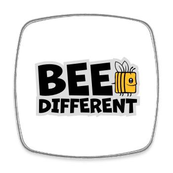 bee different saying quote - Square fridge magnet - white - Front