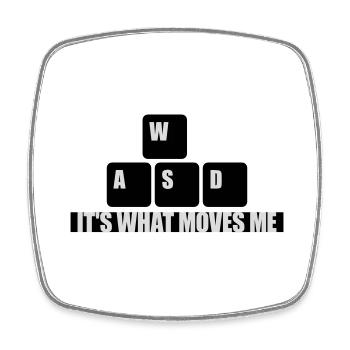 its what moves me - Square fridge magnet - white - Front
