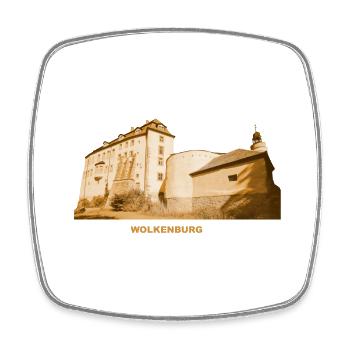 Wolkenburg Limbach-Oberfrohna Schloss Sachsen - Viereckiger Kühlschrankmagnet - Weiß - Vorne