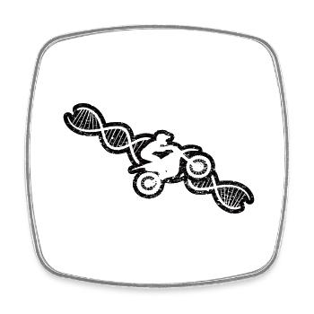 Motorrad Geschenk Mofa Motorradfahrer Motorcross - Viereckiger Kühlschrankmagnet - Weiß - Vorne