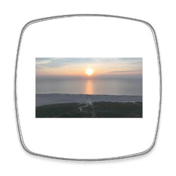 Sonnenuntergang - Sankt Peter Ording - Viereckiger Kühlschrankmagnet - Weiß - Vorne