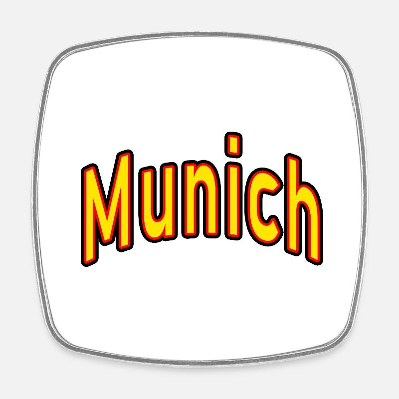 Munich Munich - Magnet carré - blanc