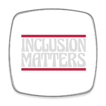 inclusion matters Logo Quote - Square fridge magnet - white - Front