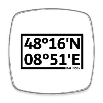 Balingen coordinates - Square fridge magnet - white - Front