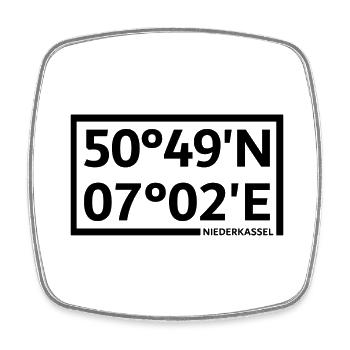 Niederkassel coordinates - Square fridge magnet - white - Front