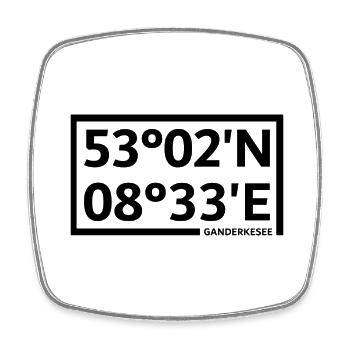 Ganderkesee coordinates - Square fridge magnet - white - Front