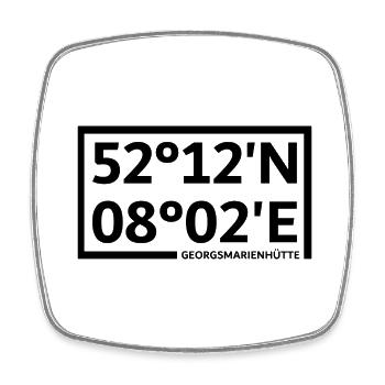 Georgsmarienhütte coordinates - Square fridge magnet - white - Front