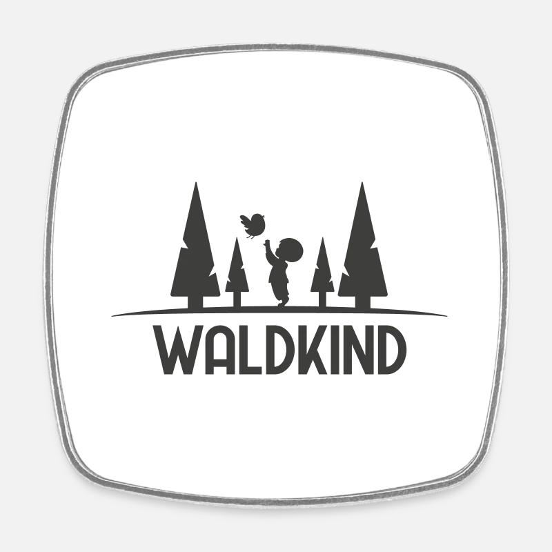 Waldkind - Viereckiger Kühlschrankmagnet - Weiß