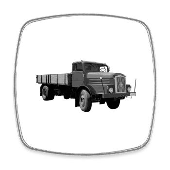 H6 Truck IFA Werdau DDR Oldtimer Ostalgie - Magnet carré - blanc - Devant