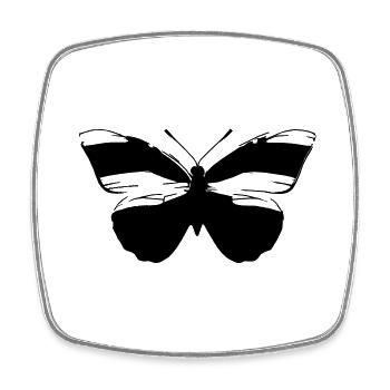 Butterfly Nature Butterflies Vector 2 - Square fridge magnet - white - Front