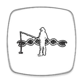 Fishing Hooks Fishing Fishing Fishing Fishing - Square fridge magnet - white - Front