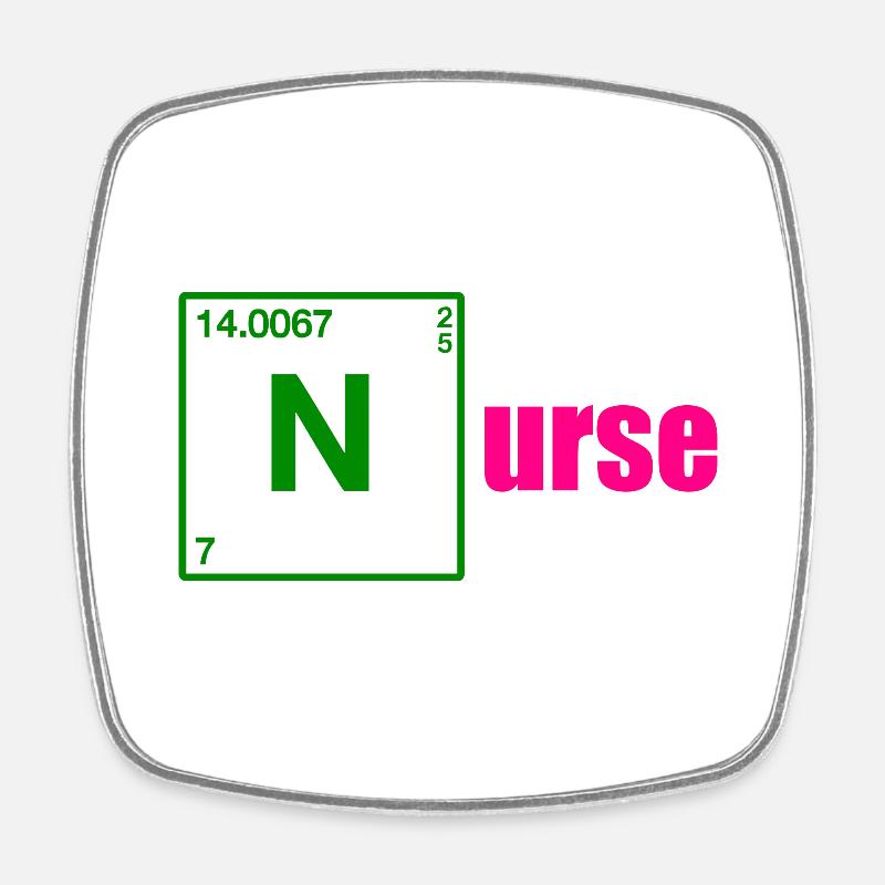 Nurse Gift pink - Square fridge magnet - white