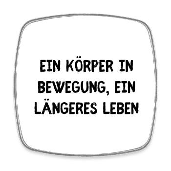 Körper Bewegung - Viereckiger Kühlschrankmagnet - Weiß - Vorne