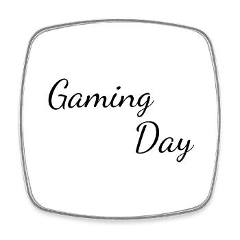 Gaming Day - Magnet carré - blanc - Devant