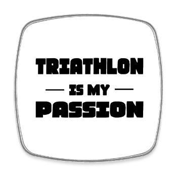 Biking Running Marathon Triathlon Fahrrad - Viereckiger Kühlschrankmagnet - Weiß - Vorne