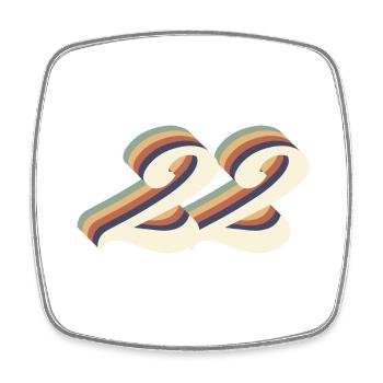22ème anniversaire vintage - Magnet carré - blanc - Devant
