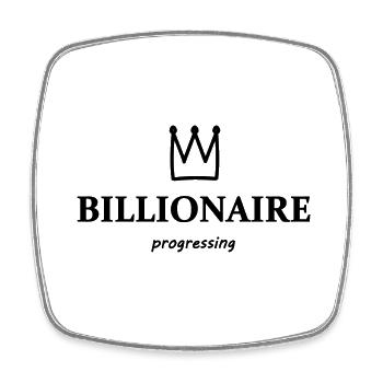 Le milliardaire - Magnet carré - blanc - Devant