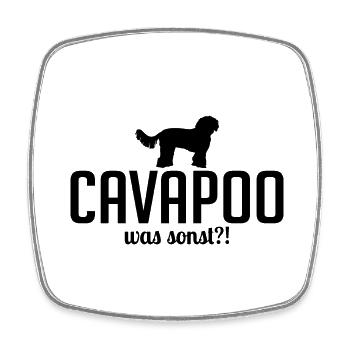 Cavapoo was sonst Hundespruch Hunde Wilsigns - Viereckiger Kühlschrankmagnet - Weiß - Vorne