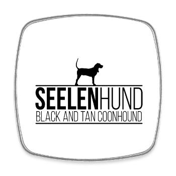 Black and Tan Coonhound Seelenhund Hunde Wilsigns - Viereckiger Kühlschrankmagnet - Weiß - Vorne