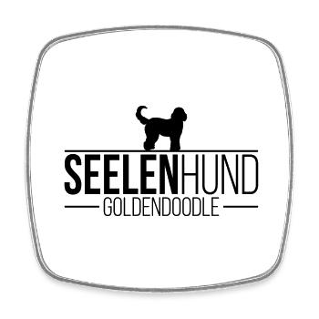Goldendoodle Seelenhund Hundespruch Wilsigns - Viereckiger Kühlschrankmagnet - Weiß - Vorne