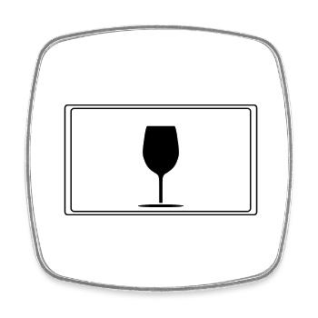 Beer Wine Whiskey Schnapps Alcohol - Square fridge magnet - white - Front