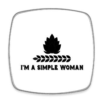 Beer Wine Whiskey Schnapps Alcohol - Square fridge magnet - white - Front