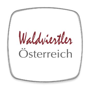 Waldviertler Österreich - Viereckiger Kühlschrankmagnet - Weiß - Vorne