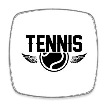 tennis - Viereckiger Kühlschrankmagnet - Weiß - Vorne