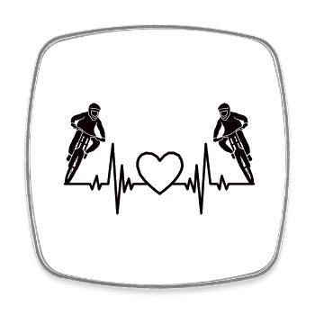 Cyclists Bicycles Cyclists Cycling - Square fridge magnet - white - Front